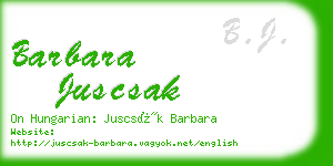 barbara juscsak business card